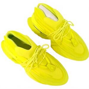 NEW BALMAIN men's unicorn low-top chunky sneakers in neon